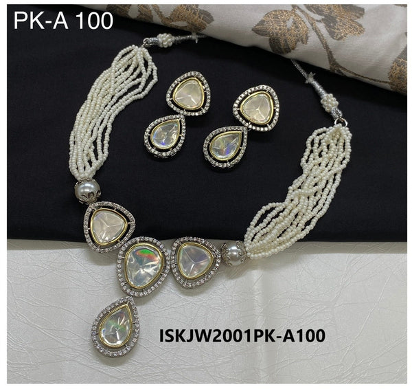 Kundan Jewelry Set-ISKJW2001PK-A100