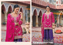 Embroidered Chinon Kurti With Sharara And Dupatta-ISKWSH28011799