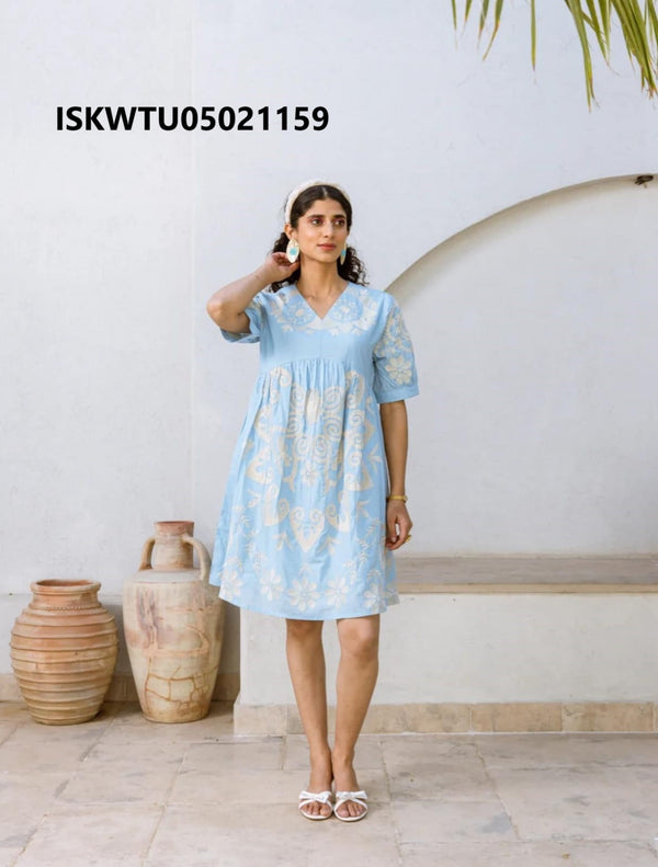 Embroidered Cotton Tunic-ISKWTU05021159