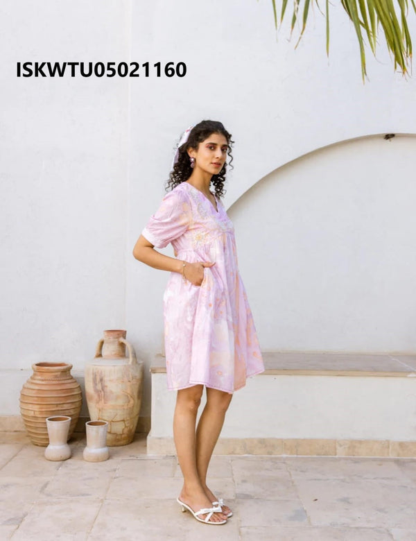 Embroidered Cotton Tunic-ISKWTU05021160