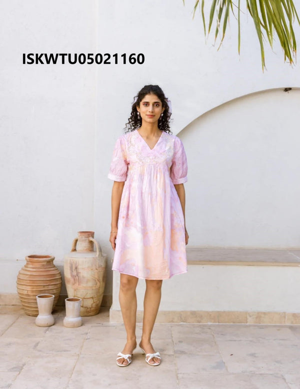 Embroidered Cotton Tunic-ISKWTU05021160