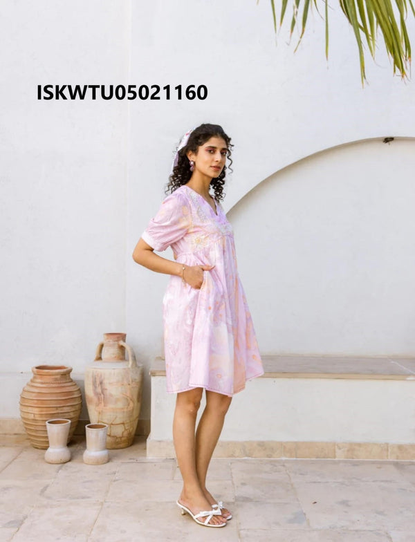 Embroidered Cotton Tunic-ISKWTU05021160