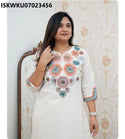 Embroidered Cotton Kurti With Pant-ISKWKU07023456