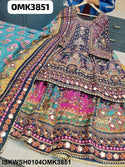 Digital Printed Tabby Silk Kurti With Sharara And Dupatta-ISKWSH0104OMK3851