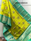 Zari Weaved Silk Saree With Contract Blouse-ISKWSR1204W5155