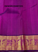 Kanchipuram Handloom Silk Saree With Contrast Blouse-ISKWSR220487221
