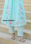 Embroidered Malmal Cotton With Pant And Dupatta-ISKWSU22045616