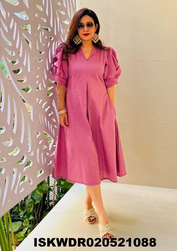 Cotton Midi Dress-ISKWDR020521088
