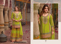 Embordered Chinon Kurti With Digital Printed Sharara And Dupatta-ISKWSH020567511