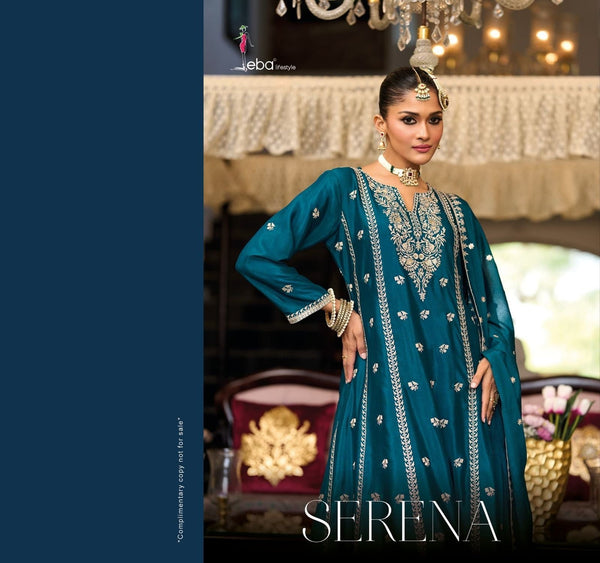 Embordered Chinon Kurti With Pant And Dupatta-ISKWSU020567512