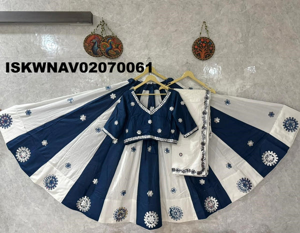 Embroidered Rayon Lehenga With Blouse And Dupatta-ISKWNAV02070061