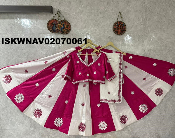 Embroidered Rayon Lehenga With Blouse And Dupatta-ISKWNAV02070061