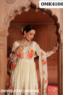 Digital Printed Crepe Anarkali Kurti With Shantoon Pant And Dupatta-ISKWSU1707OMK4166