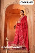 Digital Printed Chinon Anarkali Kurti With Shantoon Pant And Embroidered Dupatta-ISKWSU1707OMK4165