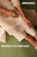 Embroidered Organza Anarkali Kurti With Pant And Dupatta-ISKWSU1707OMK3853