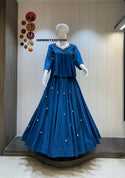 Sequined Cotton Skirt With Top-ISKWSKT21072299