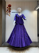 Sequined Cotton Skirt With Top-ISKWSKT21072299