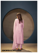 Embroidered Viscose Kurti With Pant And Dupatta-ISKWSU23071995