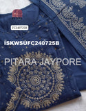 Bandhani Malmal Cotton Kurti With Pant And Dupatta-ISKWSUFC240725B/FC240725P