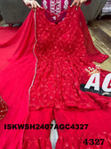 Embroidered Georgette Peplum Kurti With Sharara And Dupatta-ISKWSH2407AGC4327