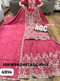 Embroidred Chinon Silk Kurti With Sharara And Dupatta-ISKWSH2407AGC4914