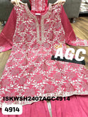 Embroidred Chinon Silk Kurti With Sharara And Dupatta-ISKWSH2407AGC4914
