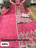Embroidred Chinon Silk Kurti With Sharara And Dupatta-ISKWSH2407AGC4914