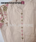 Embroidered Malmal Cotton Kurti With Pant And Dupatta-ISKWSUVC070725C/VC070725O