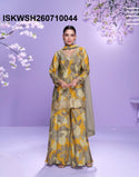 Printed Chinon Silk Kurti With Sharara And Net Dupatta-ISKWSH260710044
