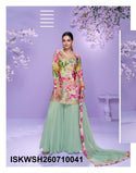 Printed Chinon Silk Kurti With Sharara And Net Dupatta-ISKWSH260710041