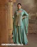 Embroidered Viscose Shimmer Kurti With Sharara And Dupatta-ISKWSH28075822
