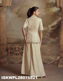 Embroidered Georgette Top With Palazzo-ISKWPL28075821