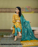 Batik Printed Silk Kurti With Pant And Dupatta-ISKWSU2907PPC/D1971