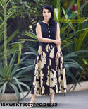 Floral Printed Cotton Skirt And Top-ISKWSKT3007PPC/D1842