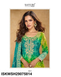 Printed Chinon Silk Kurti With Sharara And Embroidered Dupatta-ISKWSH29075815/5814