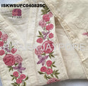 Embroidered Cotton Kurti With Pant And Dupatta-ISKWSUFC040825C
