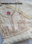 Embroidered Malmal Chanderi Kurti With Silk Pant And Dupatta-ISKWSUFC310725C