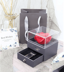 Eternal flower gift box Earring Necklace Pendant box couple ring box - Ishaanya