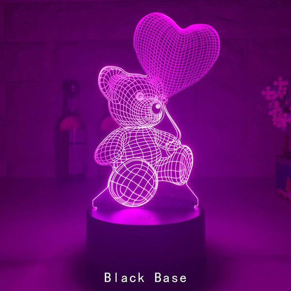 Love Bear Series 3D Light Creative Night Light LED Visual Light - Ishaanya