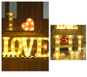 Luminous LED Letter Number Night Light English Alphabet Number Battery Lamp Romantic Wedding Christmas Party Decoration - Ishaanya