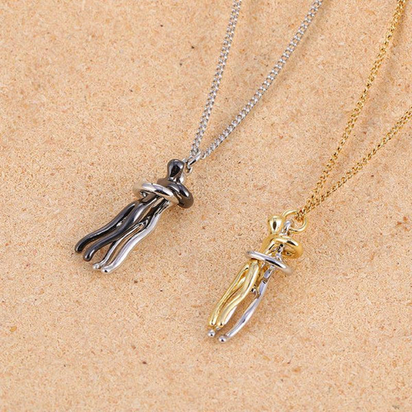 Hot Sale Affectionate Hug Necklace Couples Anniversary Valentine's Day  Gift Fashion Punk Street Style Pendant Necklace - Ishaanya
