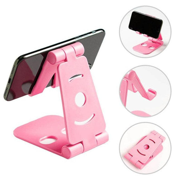 Portable Mobile Phone Holder Bracket Mount Desk Stand Double Folding for Tablet Mobile Phone - Ishaanya