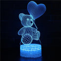 Love Bear Series 3D Light Creative Night Light LED Visual Light - Ishaanya