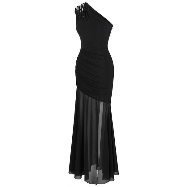 2023 Women's rolled waist sleeveless pleated A-line dress evening dress |  eBay