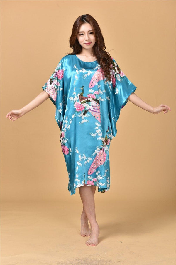 Satin Lace Patchwork Nightgown Women Summer Sexy Nightgowns - China Pajamas  and Homewear price