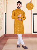 Cotton Mirror Work Kurta With Pant-Vol-2