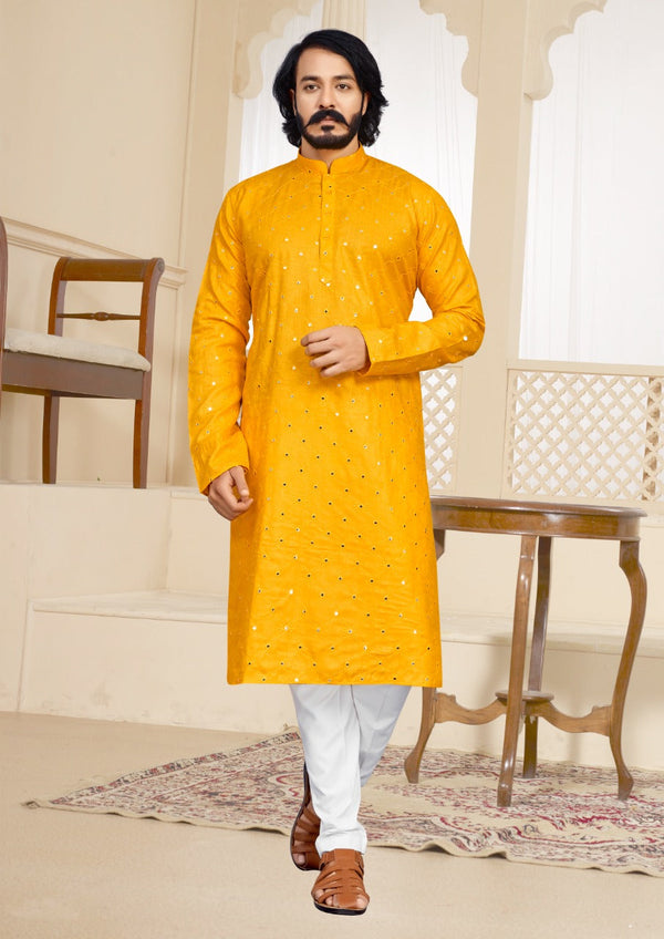 Cotton Kurta With Pajama-Di. No- 34