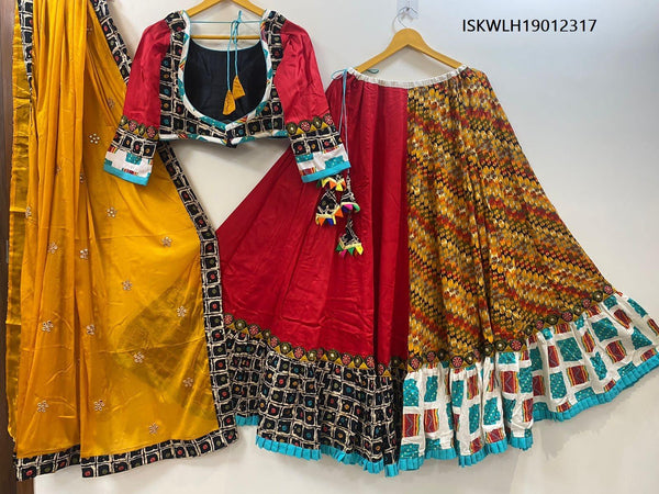 Cotton Lehenga With Blouse And Dupatta-ISKWLH19012317 - Ishaanya
