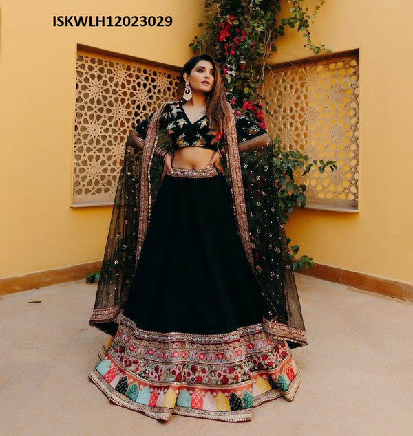 Georgette Lehenga With Blouse And Net Dupatta-ISKWLH12023029
