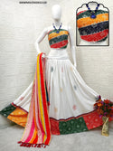 Digital Printed Butter Silk Lehenga With Blouse And Dupatta-ISKWNAV2502KS1110